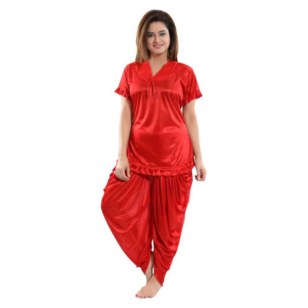 Premium Salwar Type Free Size Satin Nighty