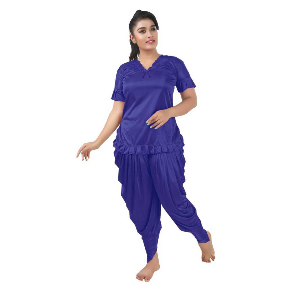 Premium Salwar Type Free Size Satin Nighty