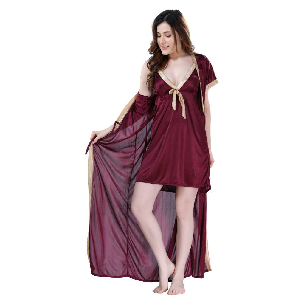 Premium Satin Kaftan Nighty for Woman