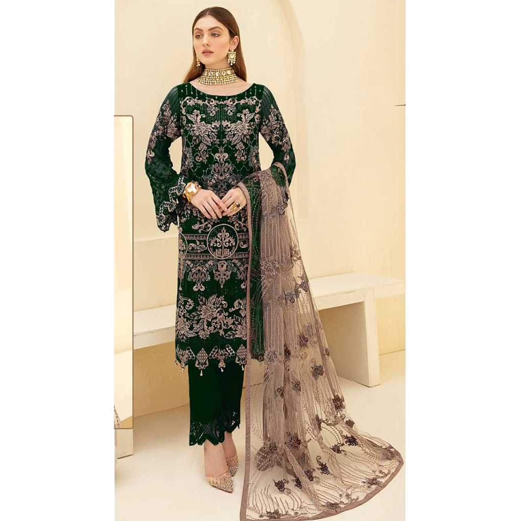 Elegant Designed Semi Stitched Party Dress With Inner