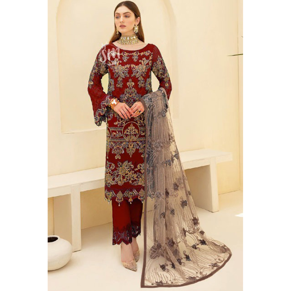 Elegant Designed Semi Stitched Party Dress With Inner