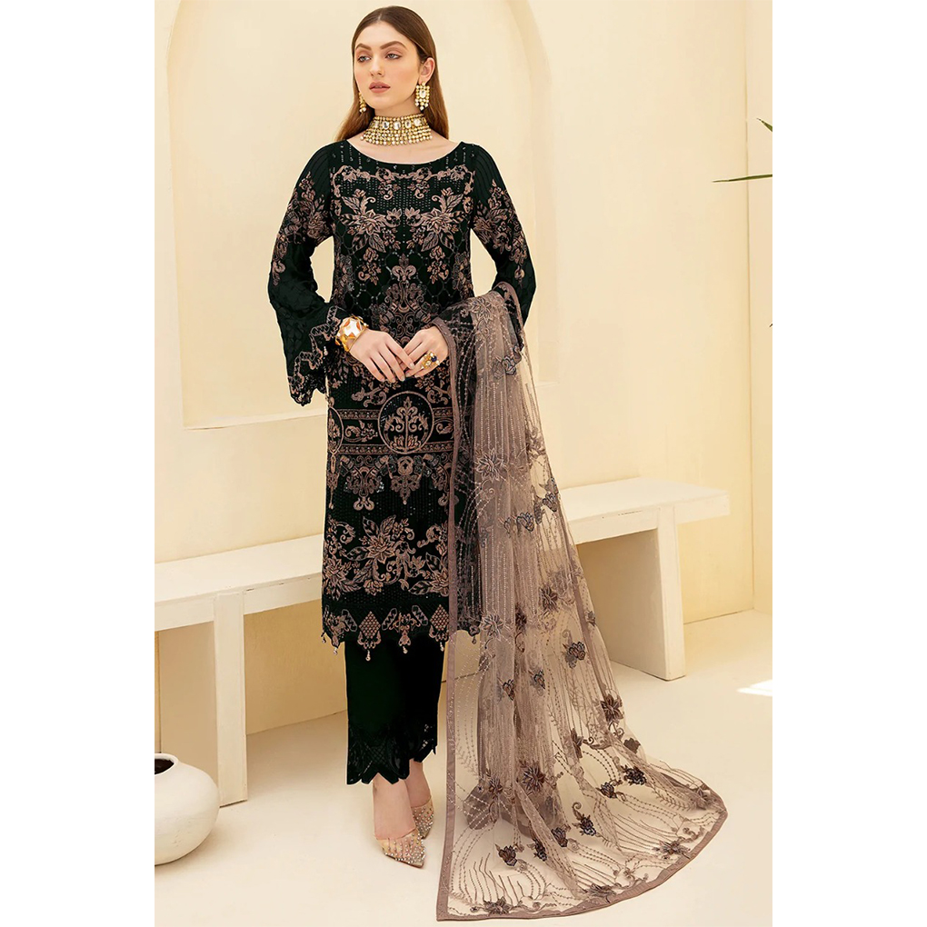 Elegant Designed Semi Stitched Party Dress With Inner