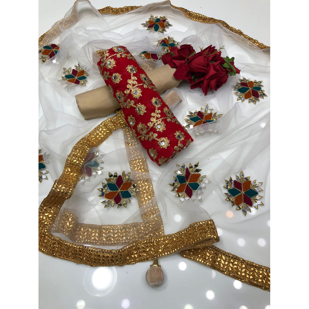 Gorgeously Embroidered Georgette Three Pieces